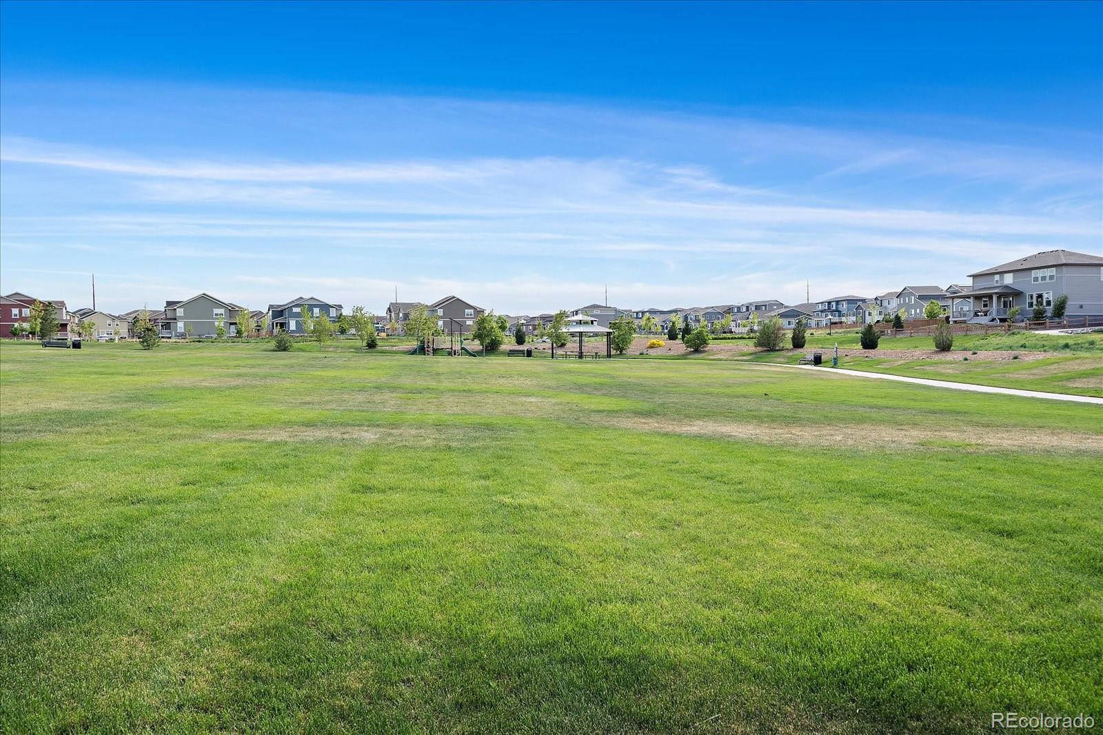 16062 Red Bud Loop Parker, CO 80134 - Photo 36 of 36 a view of a big yard with an buildings in the background