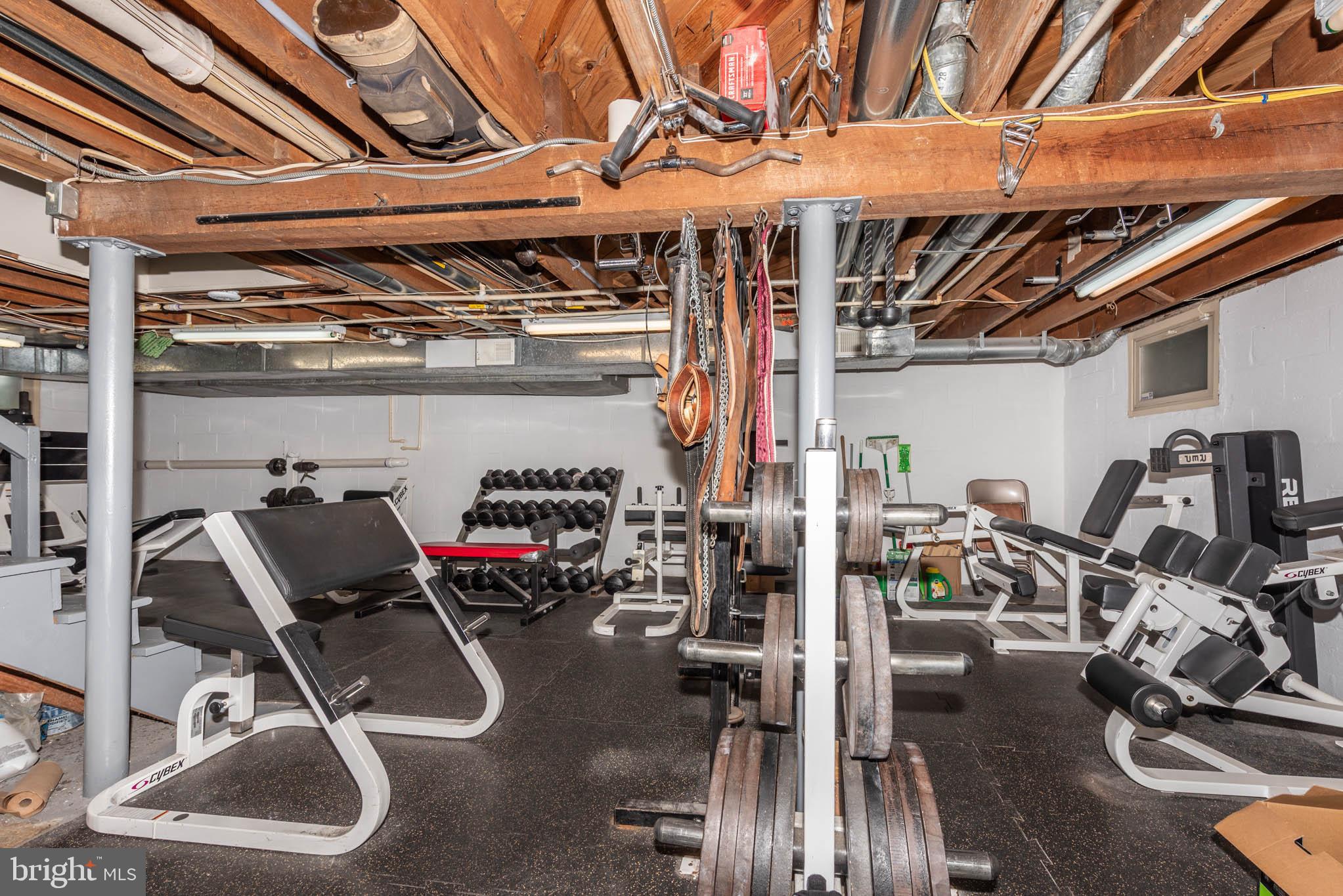2705 Spring Hill Road Pikesville, MD 21208 - Photo 27 of 43 a storage room with gym equipment