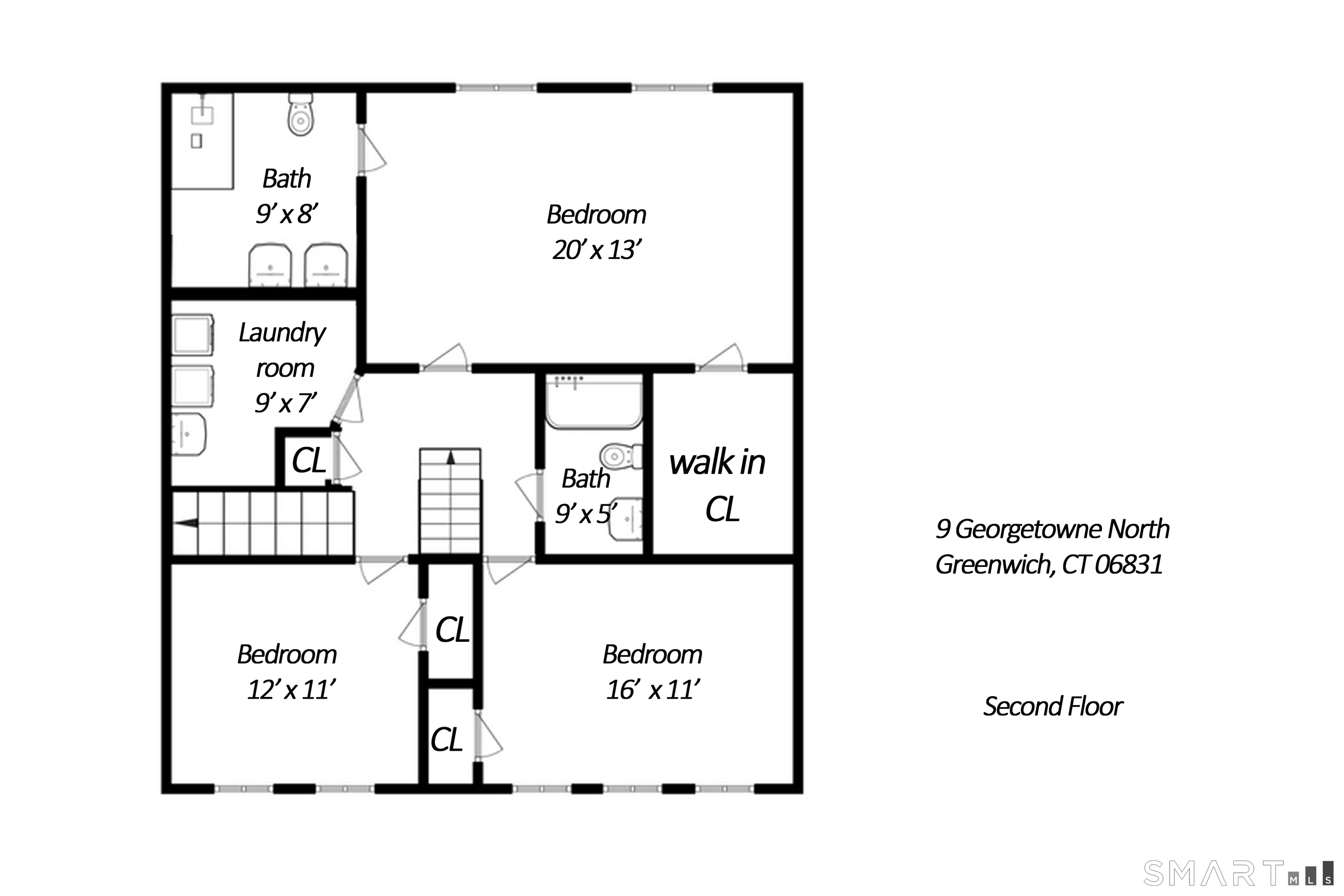 9 Georgetowne North Greenwich, CT 06831 - Photo 4 of 35 a picture of a floor plan