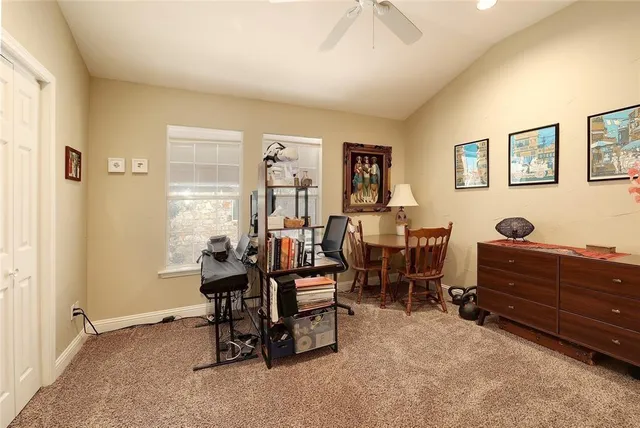a view of a livingroom with furniture