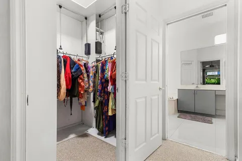 a view of a walk in closet