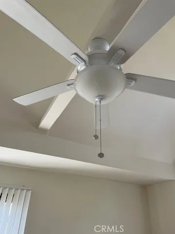 a view of a ceiling fan