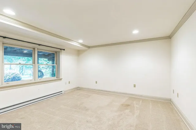 an empty room with a window