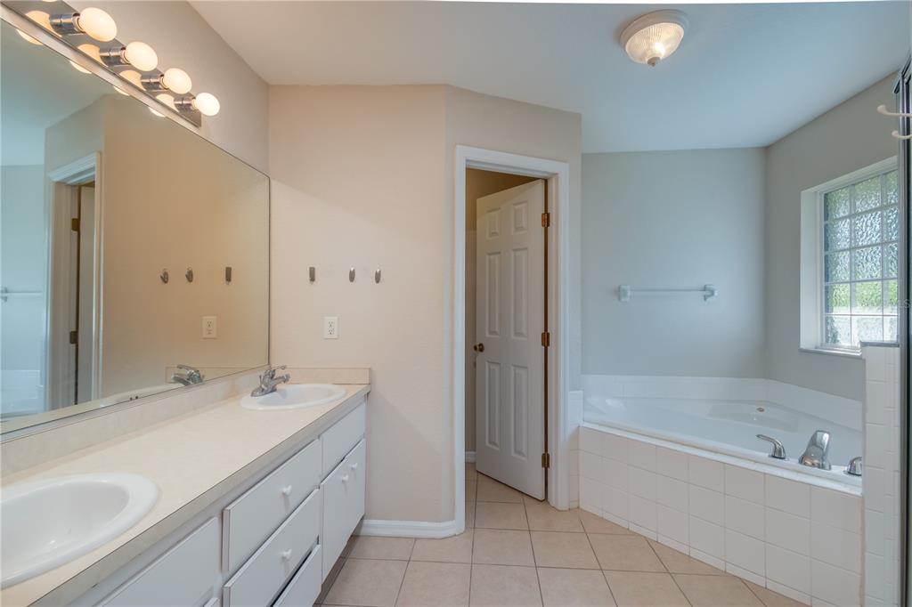 6375 Southwest 63rd Street Ocala, FL 34474 - Photo 21 of 35 a bathroom with a tub sink and a mirror