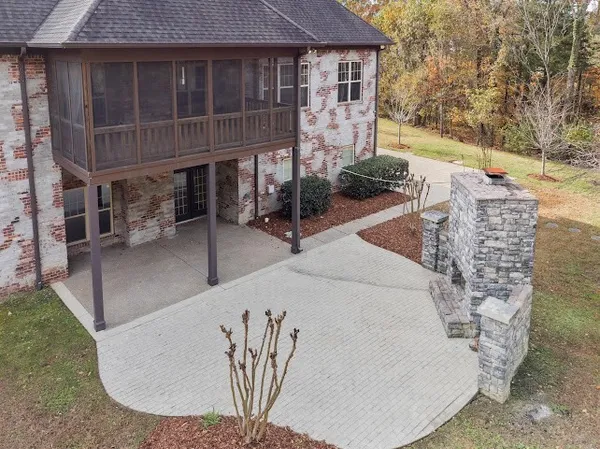 a view of a kitchen with granite countertop a sink