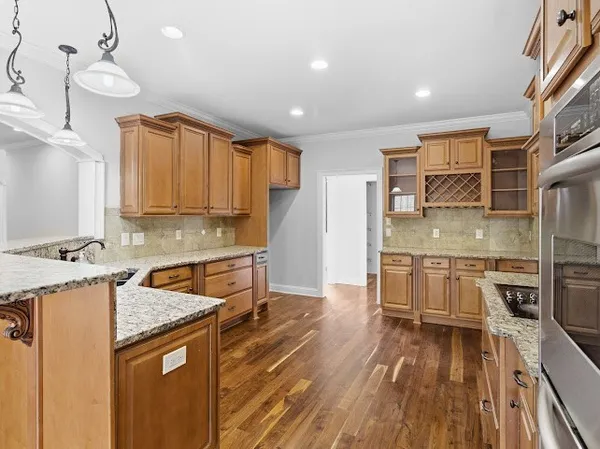 a view of a small space with a window