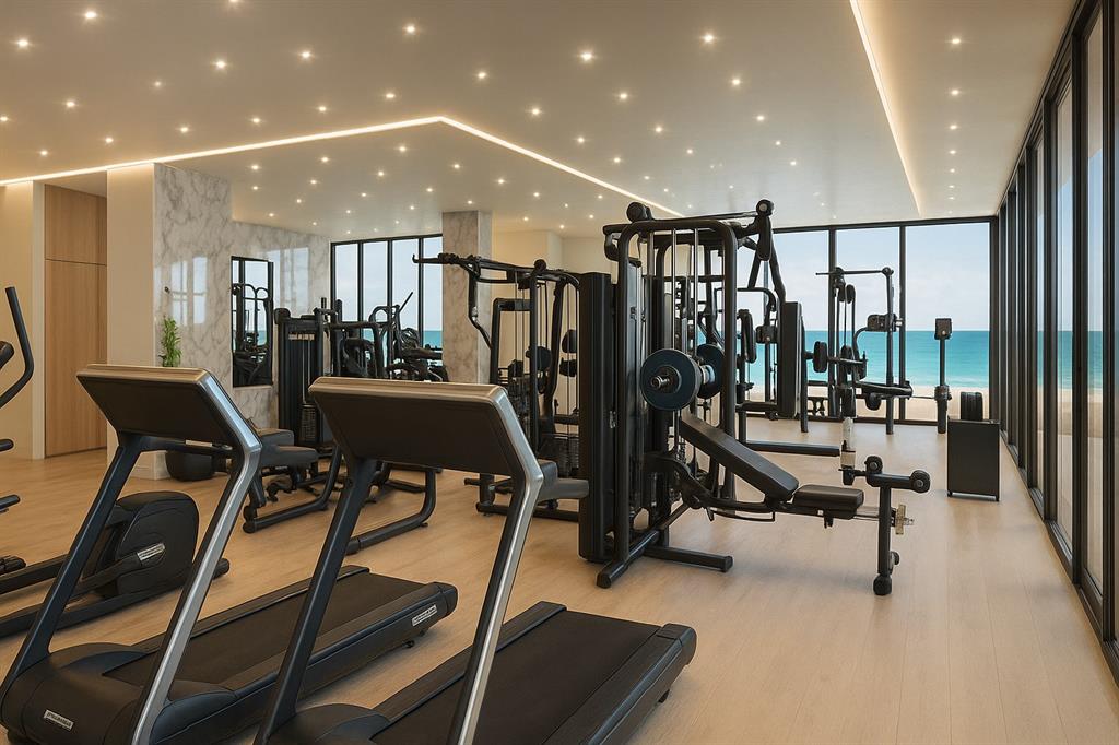 3319 North Ocean Drive, Unit 503 Hollywood, FL 33019 - Photo 16 of 29 a view of a room with gym equipment