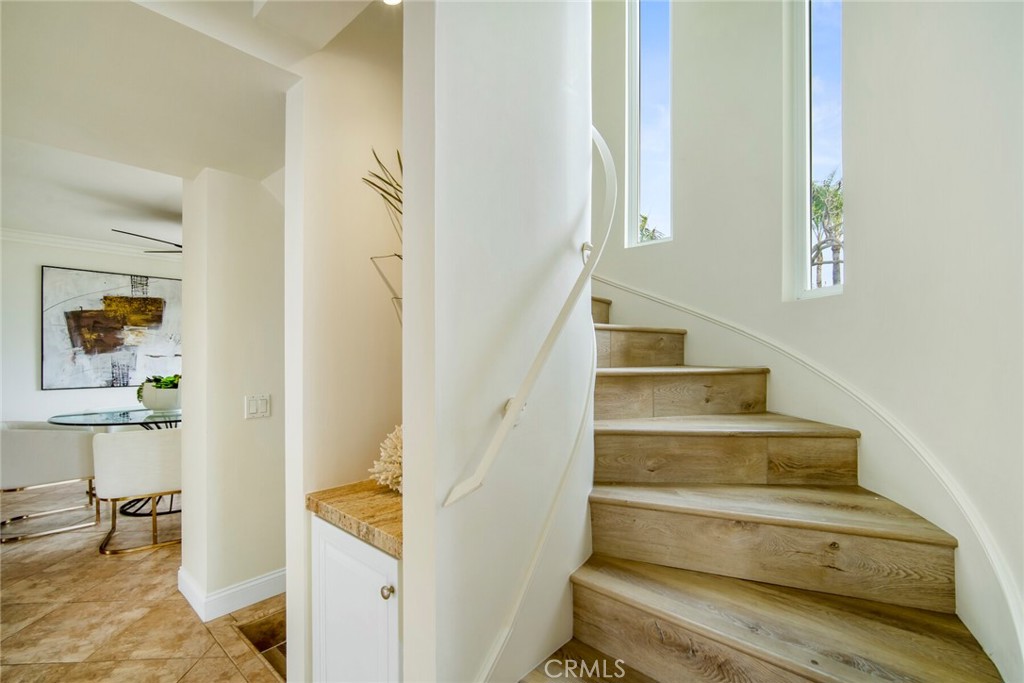 32041 Point Place Laguna Beach, CA 92651 - Photo 22 of 59 a view of staircase with white walls and a window