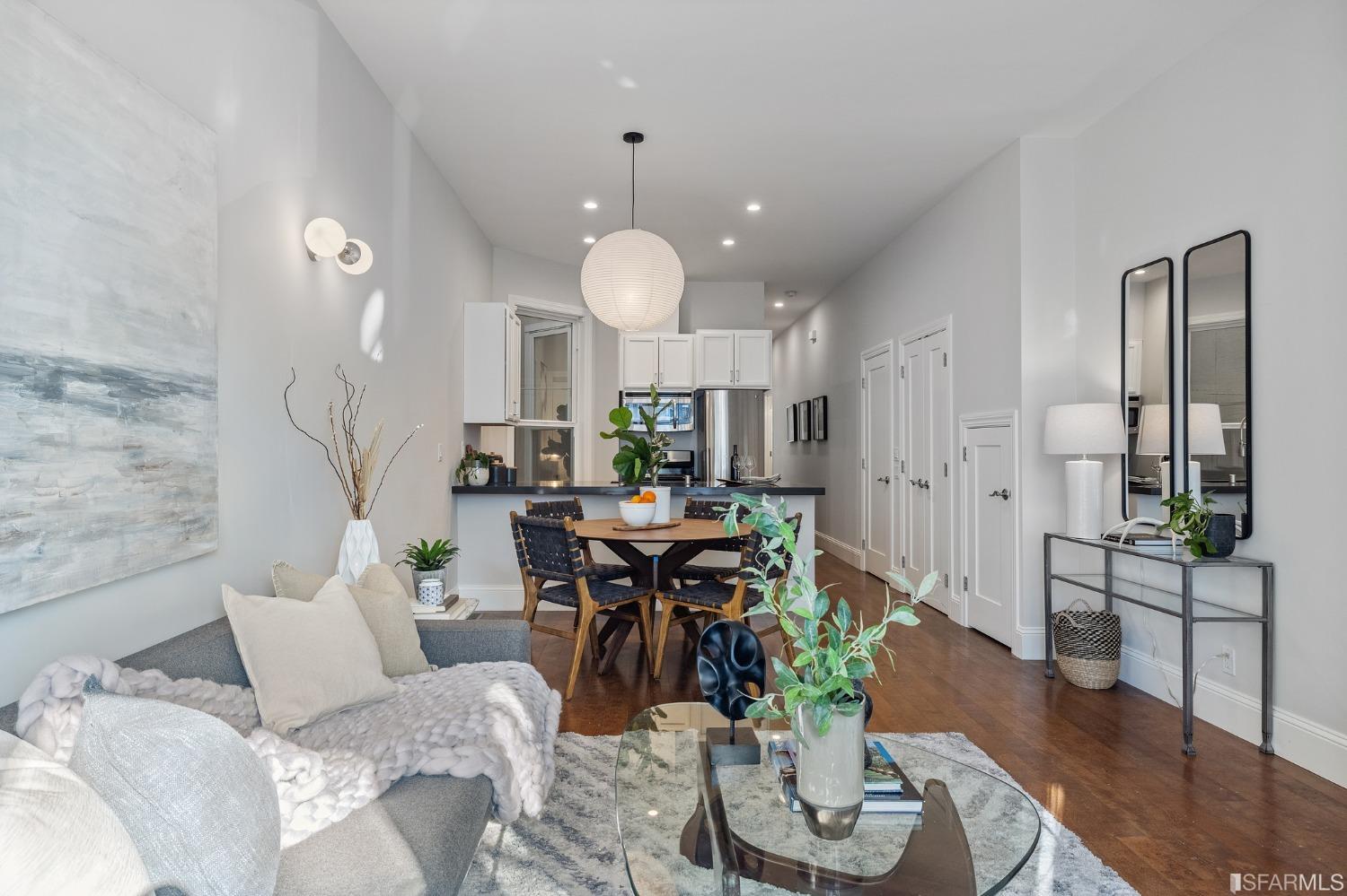 558 Central Avenue San Francisco, CA 94117 - Photo 3 of 23 a view of a dining room with furniture window and wooden floor