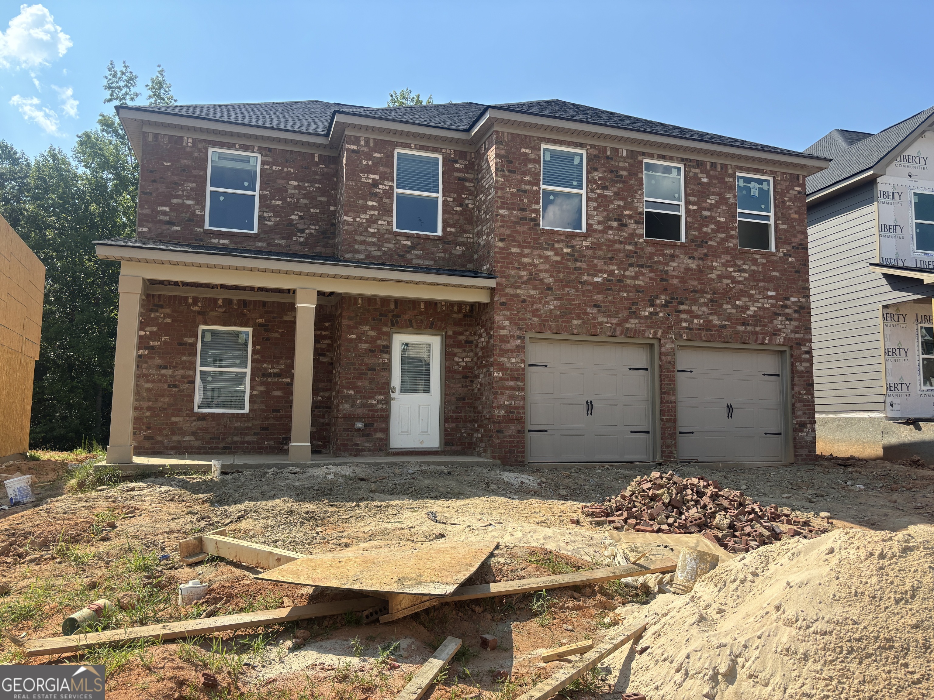 a front view of a house