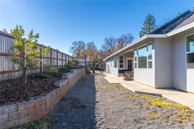 a view of a road with a building in the background