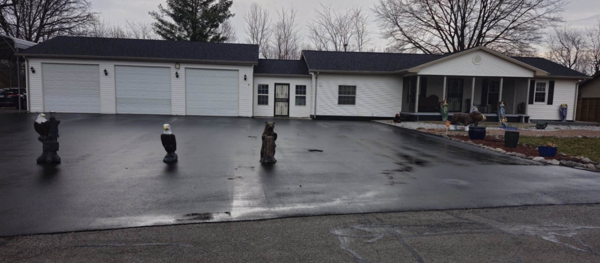 a view of a house with patio