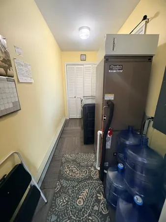 a bathroom with a sink and mirror