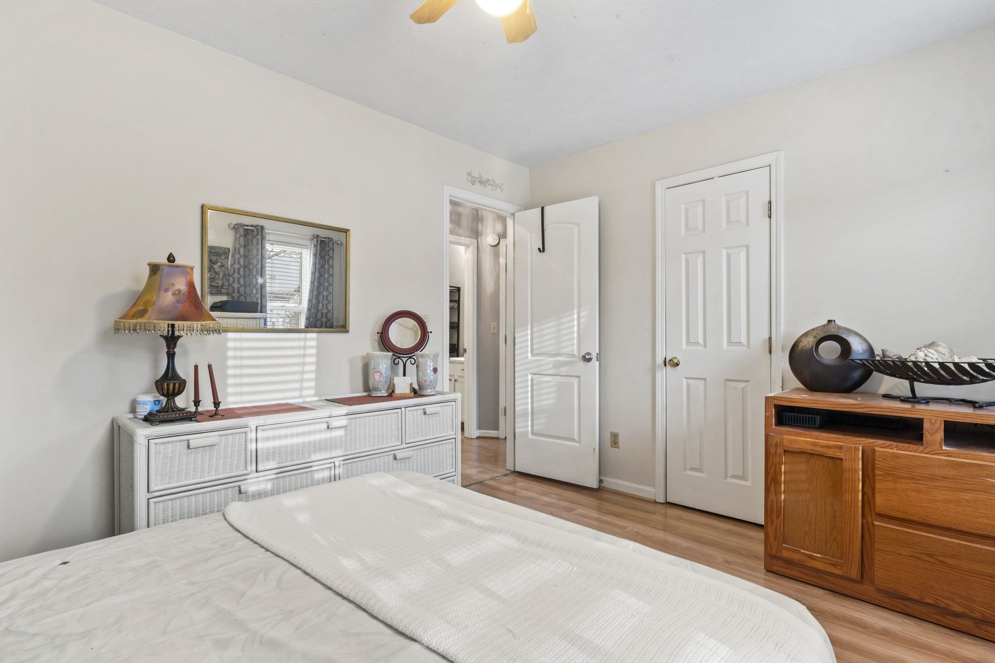 811 9th Avenue South North Myrtle Beach, SC 29582 - Photo 19 of 35 Bedroom with light wood finished floors and ceiling fan