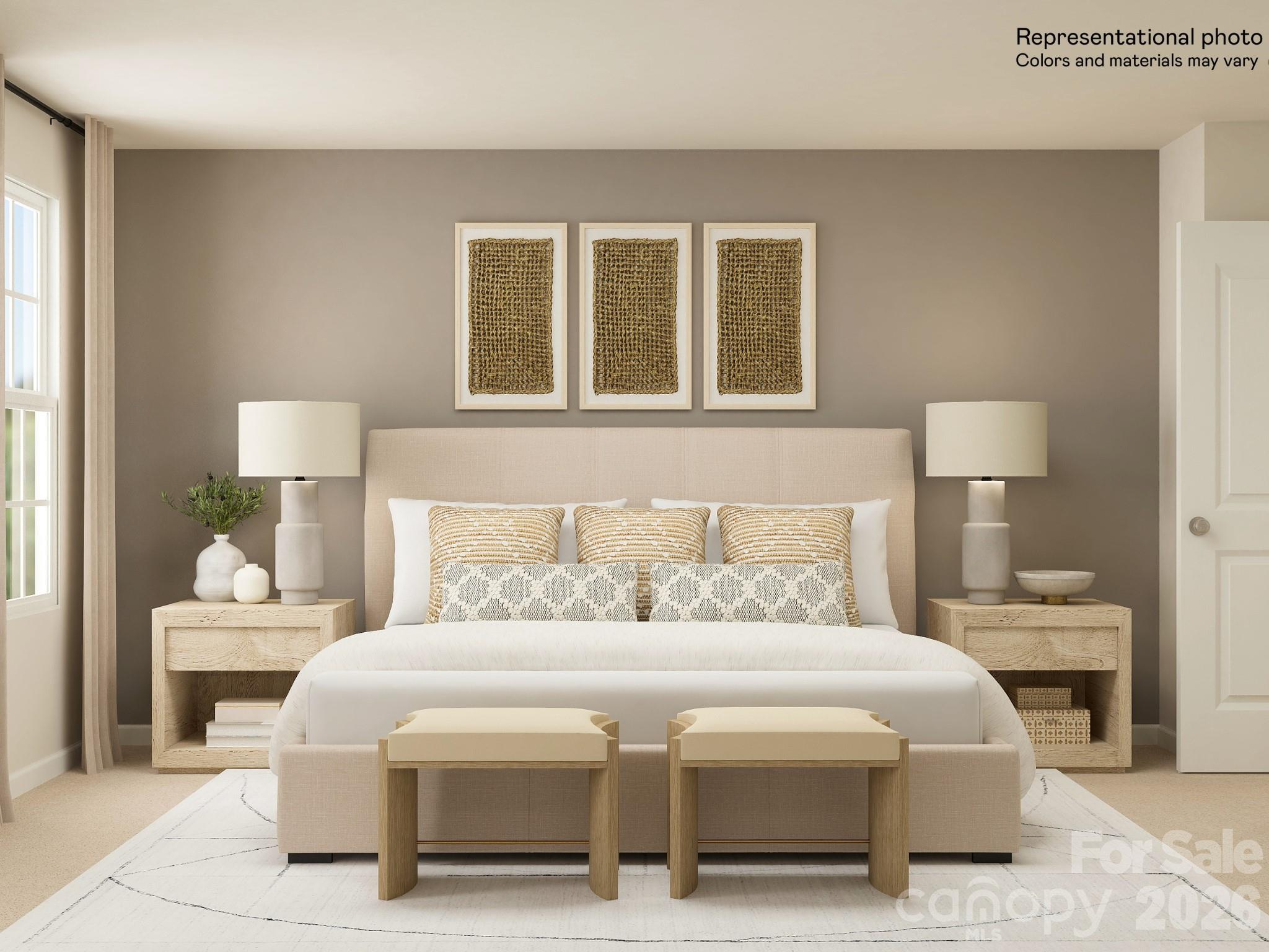 7014 Juneberry Way Maiden, NC 28650 - Photo 19 of 23 a bedroom with a bed and wooden floor