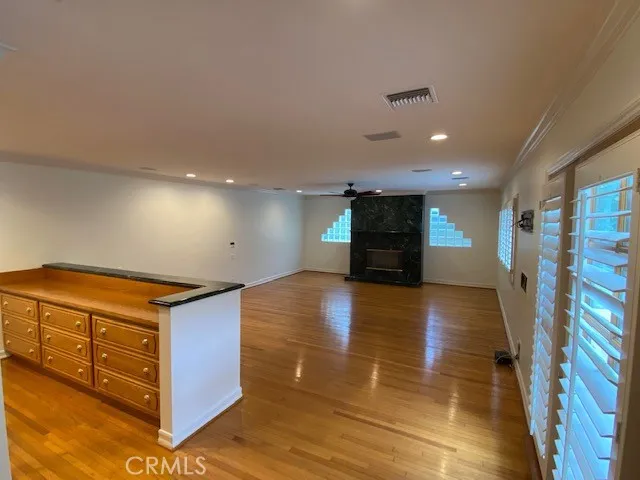 a view of a livingroom with a staircase