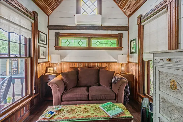 a view of outdoor space and deck in the backyard