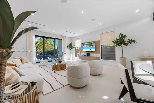 a view of a dining room with furniture wooden floor and chandelier