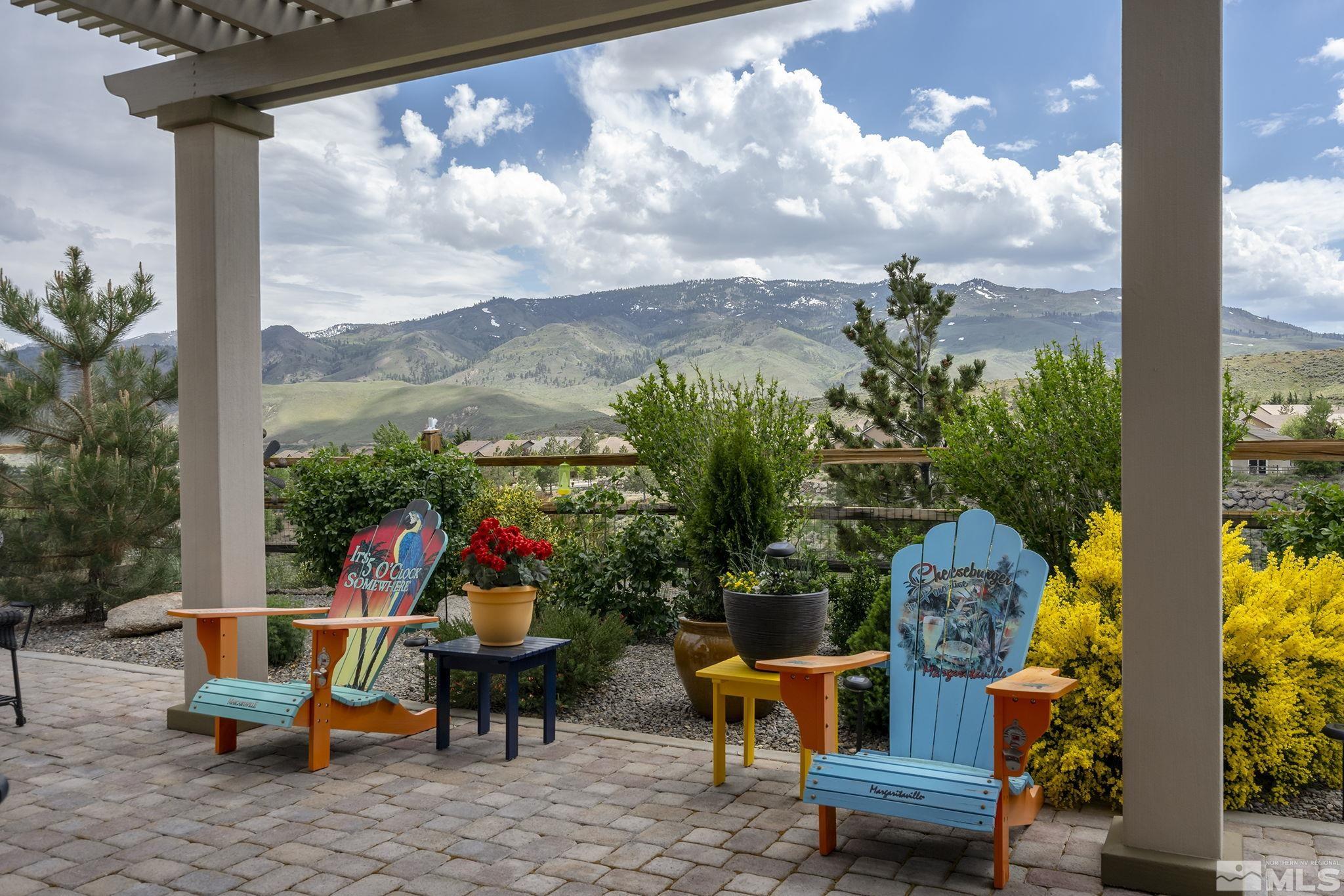 1465 Meridian Ranch Drive Reno, NV 89523 - Photo 28 of 40 an outdoor living room with patio furniture and a potted plant