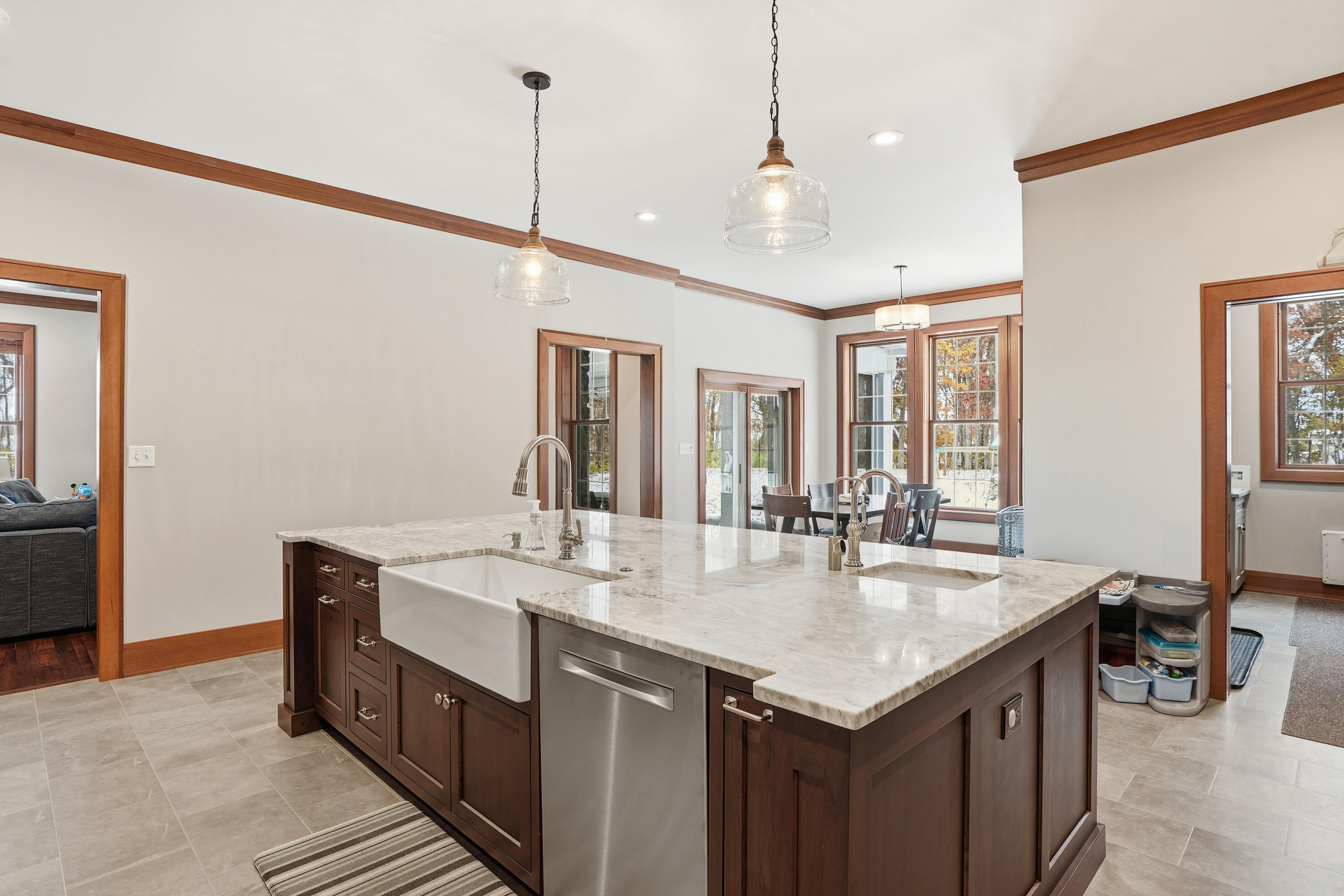 804 Shannon Drive Crown Point, IN 46307 - Photo 18 of 79 a kitchen with center island and stainless steel appliances