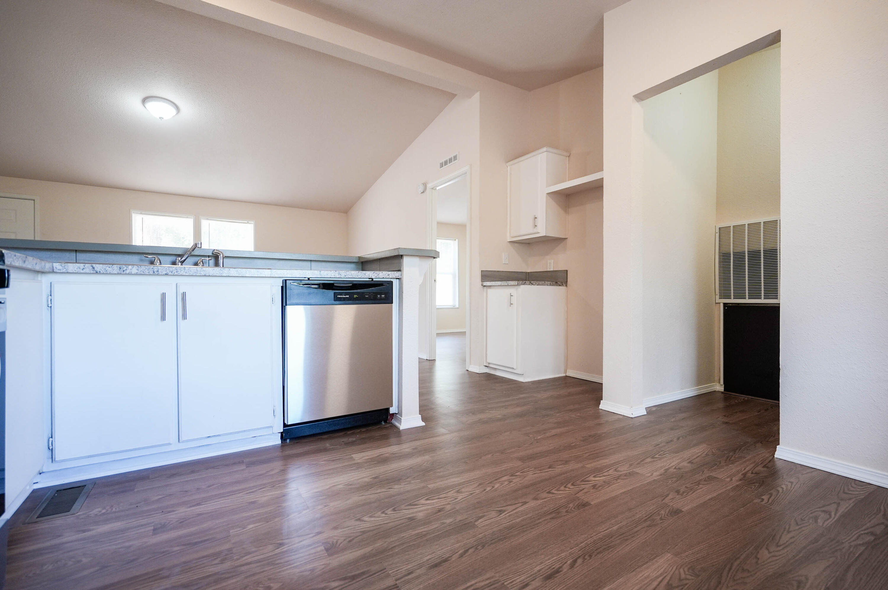 25016 Drews Road Chiloquin, OR 97624 - Photo 19 of 54 a view of a kitchen with a sink and a refrigerator