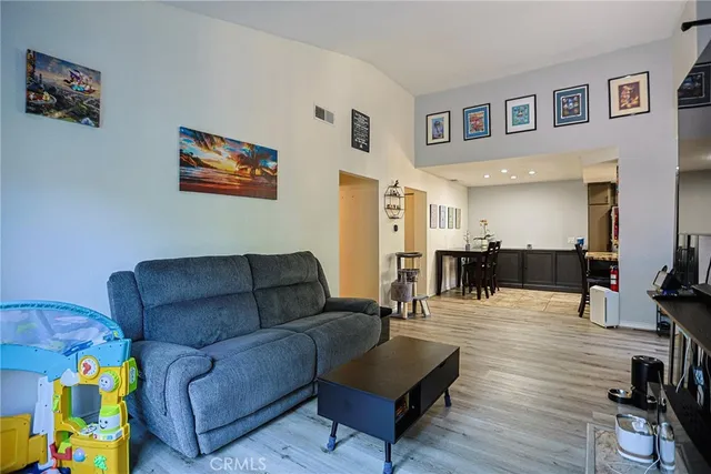 a living room with furniture and a couch