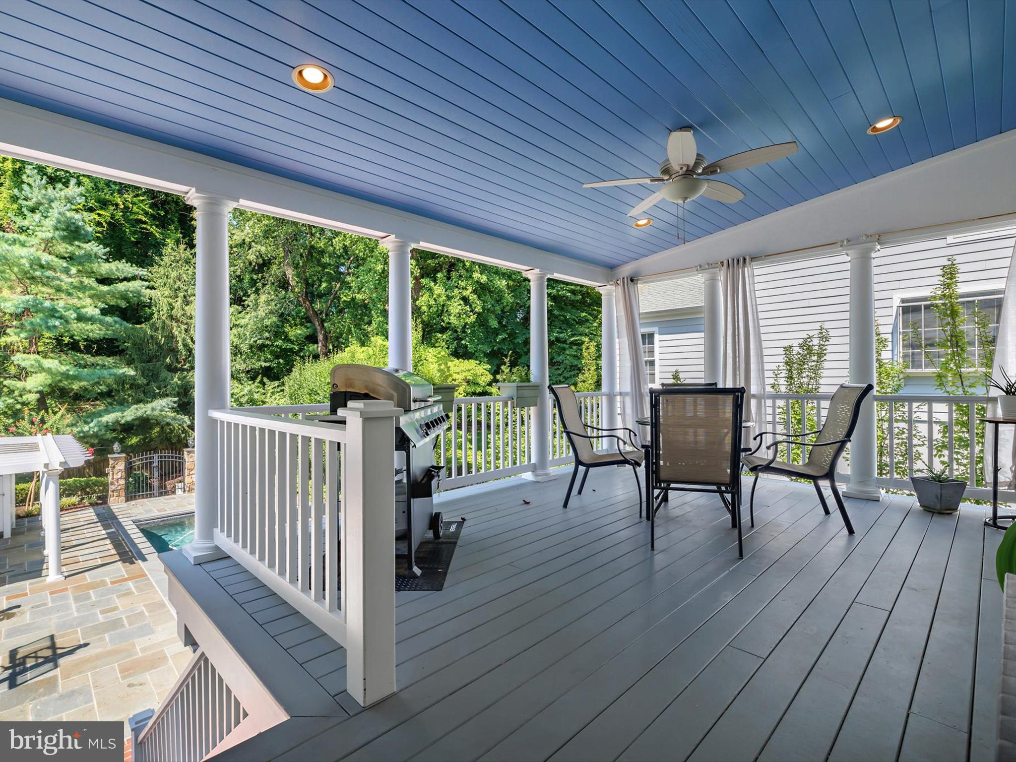 6 Brice Road Annapolis, MD 21409 - Photo 46 of 107 a view of a porch with furniture and a yard