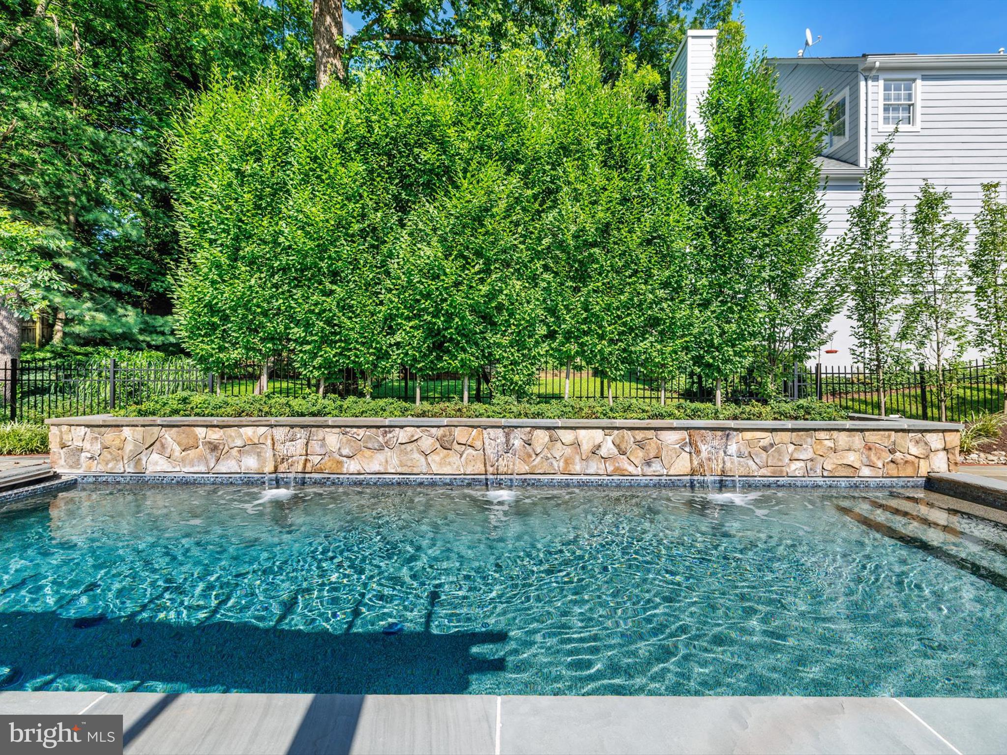 6 Brice Road Annapolis, MD 21409 - Photo 57 of 107 Serene Waterfall Feature over Pool