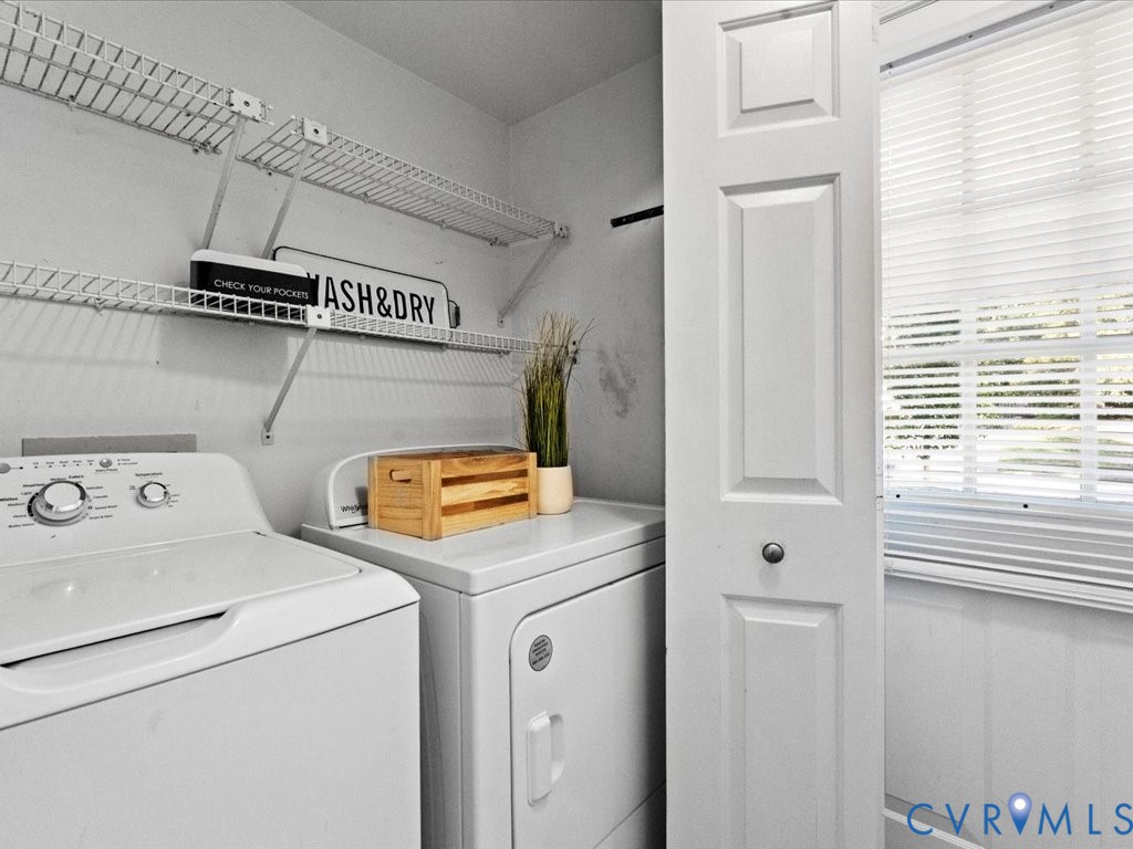 5216 Reids Pointe Road Glen Allen, VA 23060 - Photo 25 of 38 Laundry room featuring separate washer and dryer