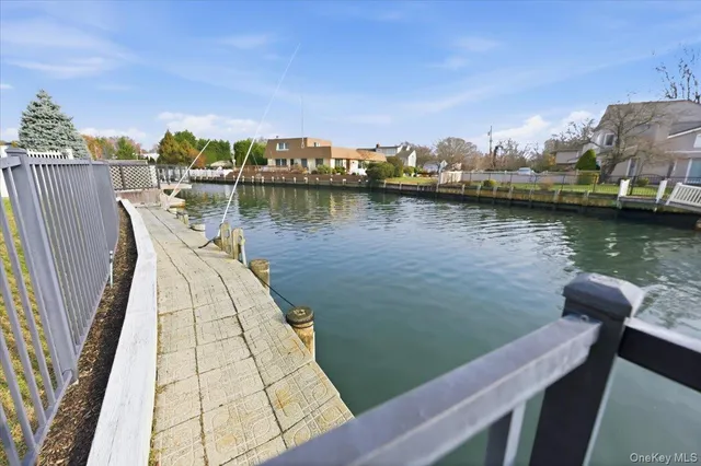 a view of a lake with houses