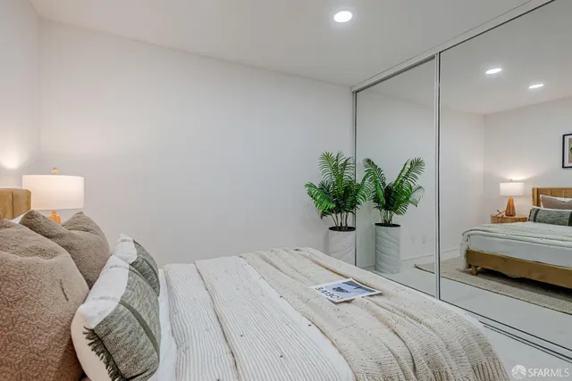 a view of a swimming pool with a garden