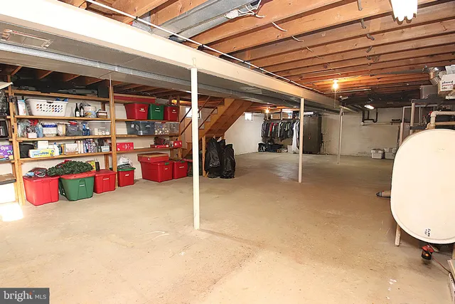 a view of a room with racks