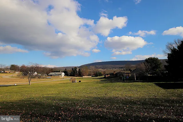 a view of yard and ocean