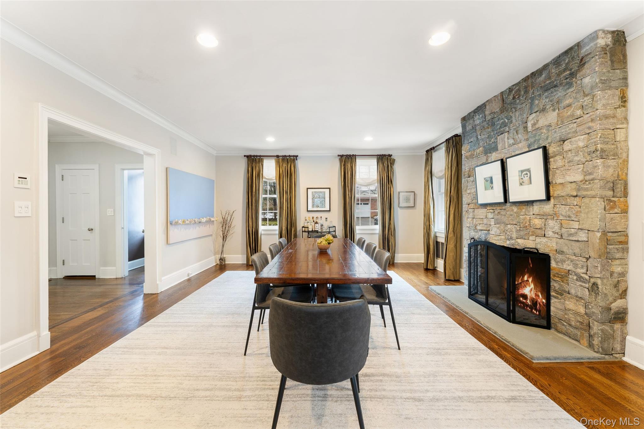 326 Heathcote Road Scarsdale, NY 10583 - Photo 5 of 40 Gorgeous stone wood burning fireplace