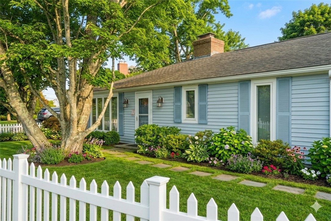 7 Conch Road Narragansett, RI 02882 - Photo 3 of 41 Landscaping has been virtually staged, including plantings and walkway.