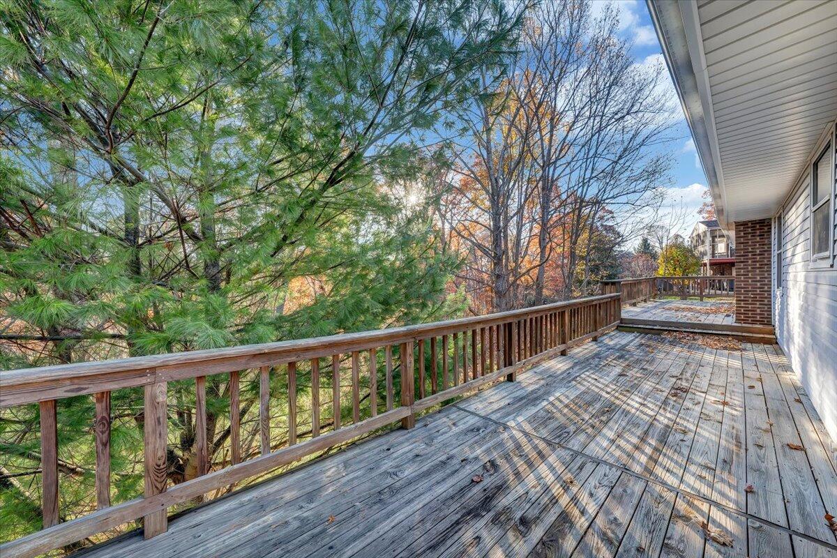 88 Persimmon Court Blue Ridge, VA 24064 - Photo 34 of 37 a view of balcony with wooden floor and fence
