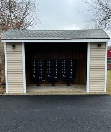 a front view of a house