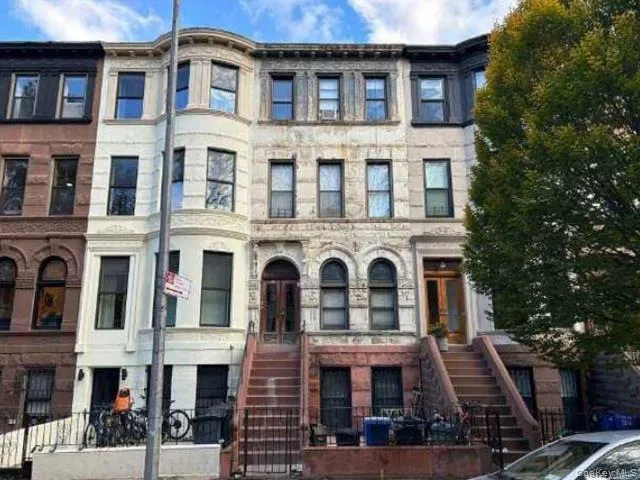 a front view of a building