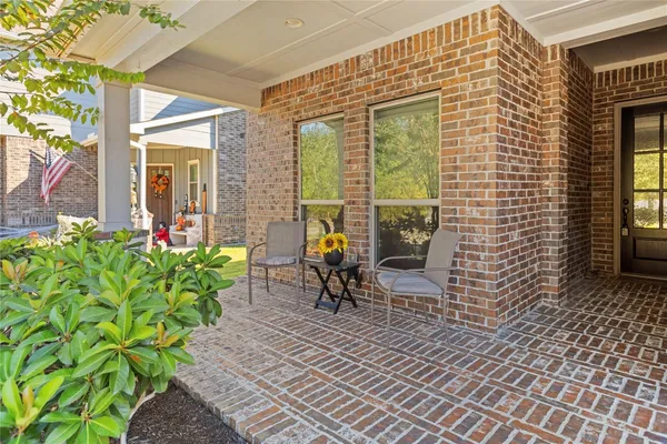 a house view with a seating space