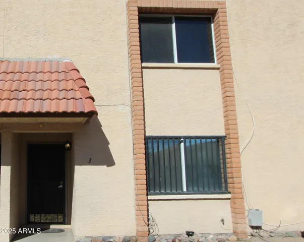 a view of a door of the house