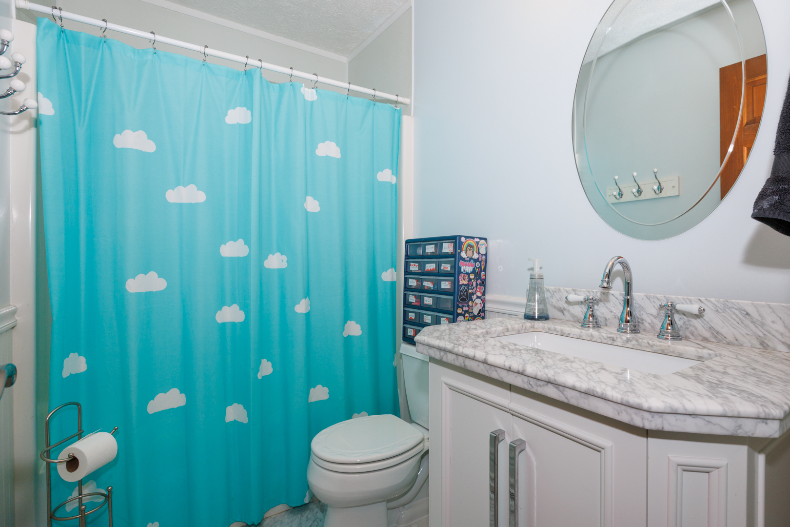 2405 Savanna Road Bloomington, IL 61705 - Photo 26 of 48 a bathroom with a granite countertop toilet sink and mirror