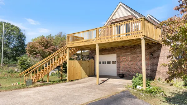 a view of a house with a balcony