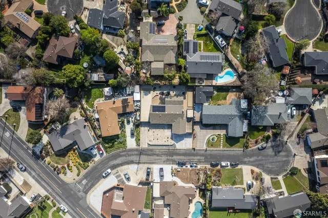 an aerial view of a city