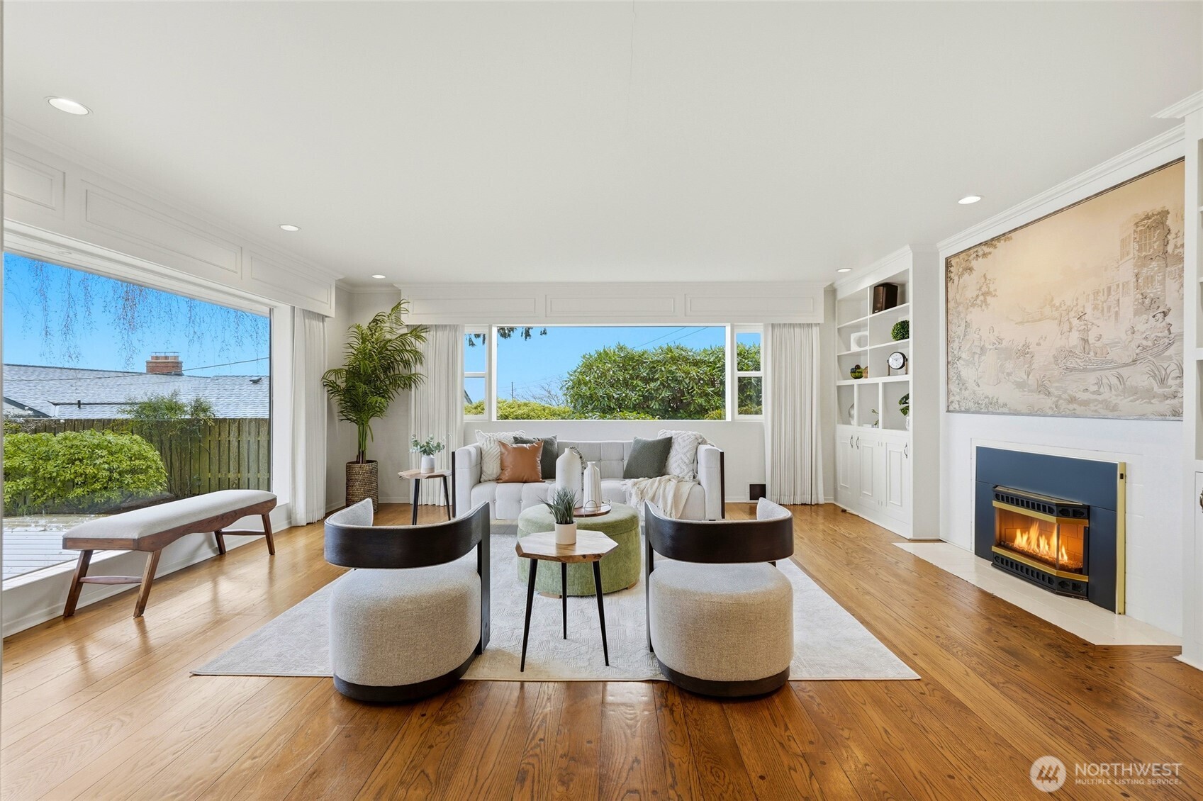 456 View Ridge Drive Everett, WA 98203 - Photo 12 of 40 a living room with furniture and a fireplace
