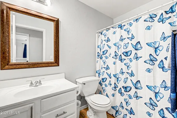 a bathroom with a toilet and a sink a mirror