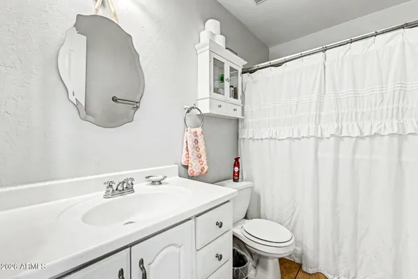 a bathroom with a sink toilet and a mirror
