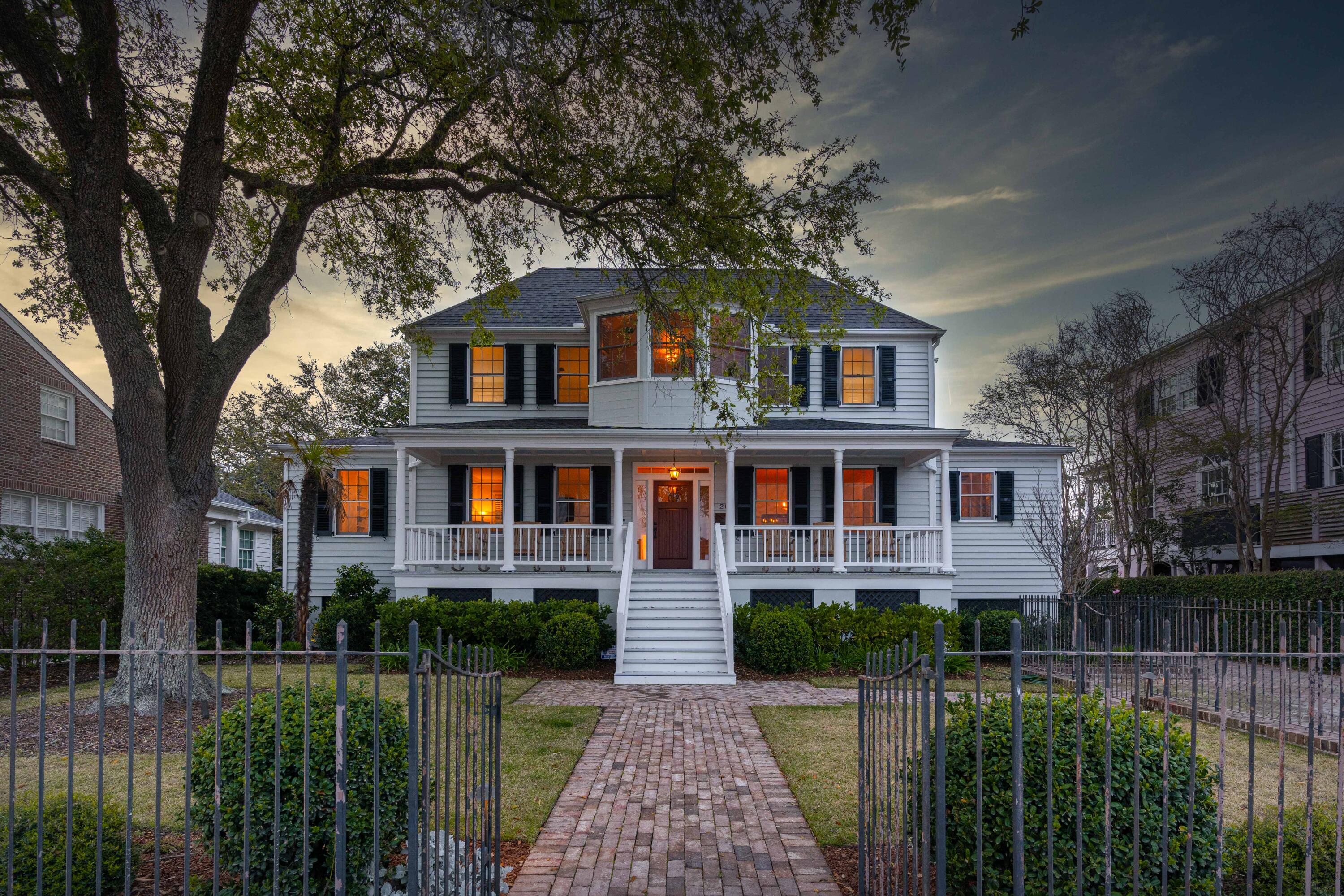 20 Murray Boulevard Charleston, SC 29401 - Photo 2 of 42 Front of the Home at Twilight