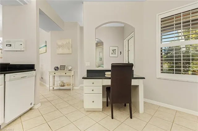 a view of kitchen with windows