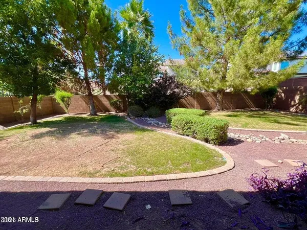 a view of a backyard