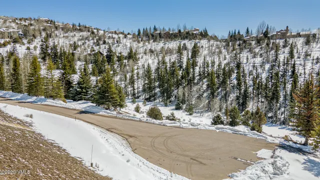a view of a backyard of a house